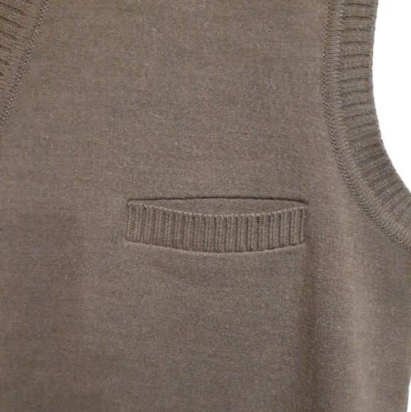Vintage Breidhof Sweater Vest Medium / Large Wool Blend Brown Button-up - Picture 2 of 6